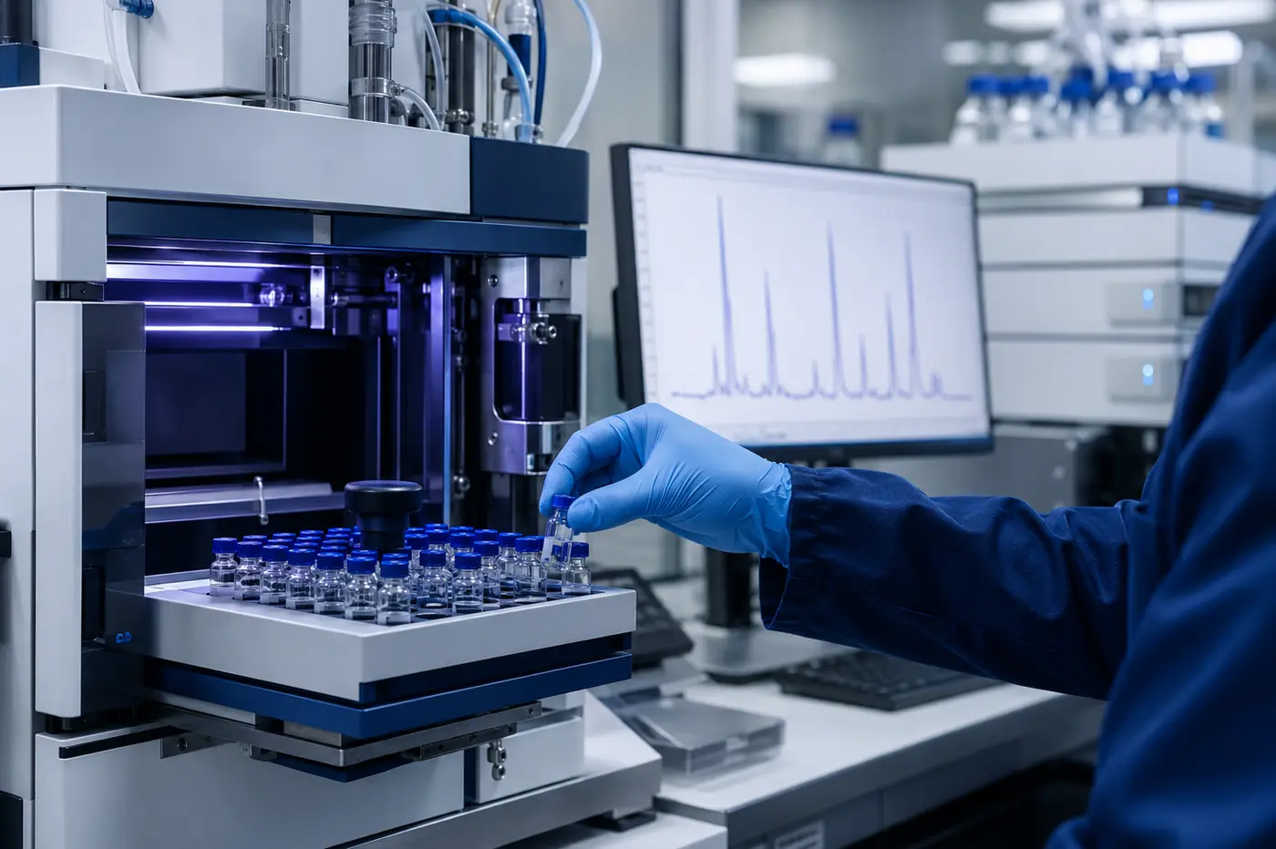 Analytical laboratory batch testing equipment